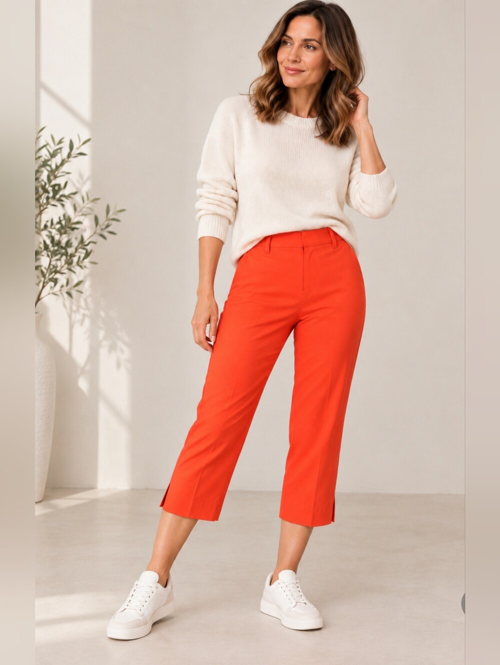 Reitmans Orange Stretch Capri Pants – Size 13